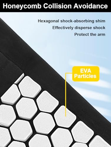 Honeycomb Anti Collision Padded Arm Sleeves - 2 Pack for Basketball, Football, Volleyball - color: White, size: Small