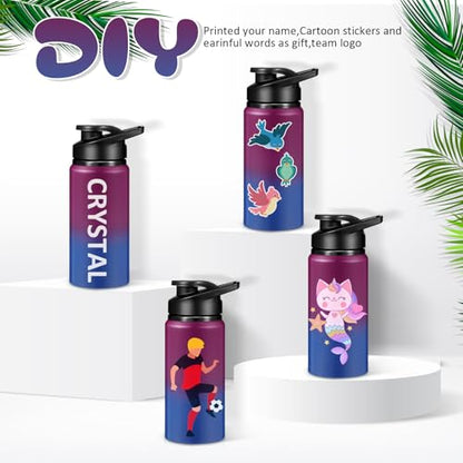 Mimorou Aluminum Water Bottles Bulk 17oz - color: Dark Red, Blue