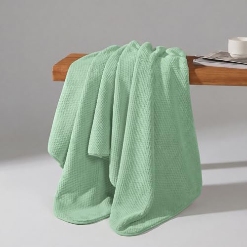 REDKISS Ultra Soft 6 Piece Towel Set, Premium Towels for Bathroom, Highly Absorbent, Quick Dry, Lightweight Bath Towels Set Collection, Includes 2 Bath Towels, 2 Hand Towels, 2 Washcloths, Green - color: Light Green