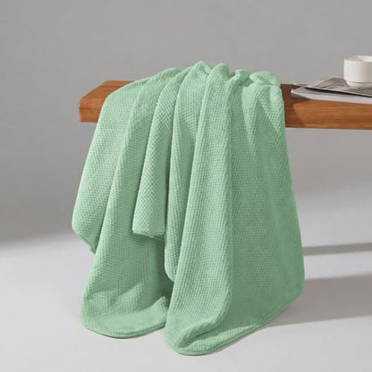 REDKISS Ultra Soft 6 Piece Towel Set, Premium Towels for Bathroom, Highly Absorbent, Quick Dry, Lightweight Bath Towels Set Collection, Includes 2 Bath Towels, 2 Hand Towels, 2 Washcloths, Green - color: Light Green