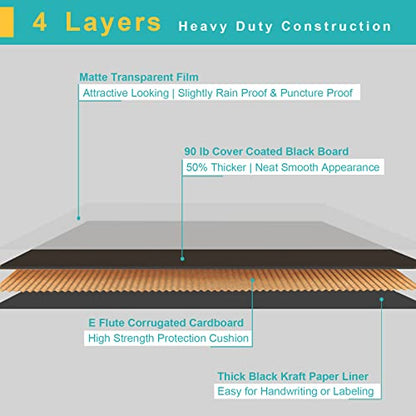 9x6x4” Black Shipping Boxes - 24 Pack Corrugated Cardboard Mailing Box Packaging for Small Business - Tab Locking Literature Mailer Flat Empty Gift Packing Supplies