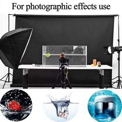 Clear Acrylic Water Tank for Product Photography - Sturdy Display Tray, Underwater Studio Kit Drawer for Organizing Cosmetics & Props (11.8"x11.8"x3.9")