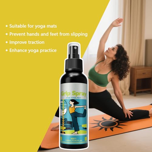 Yoga Mat Spray for Sports Non-Sticky Long-Lasting | Yoga Mat Non-slippery Traction Spray for Women Men Adults Teens Beginners Rock Climbing Gymnastics Goalkeeper Training - color: 120ml