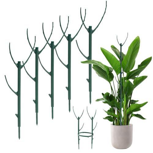 Stackable Twig, 5 Pack Plant Support Frame & Plant Cage Support Rings for Sphagnum, Twig Trellis for Indoor Outdoor Plants Potted Plants Flower Other Climbing Plants
