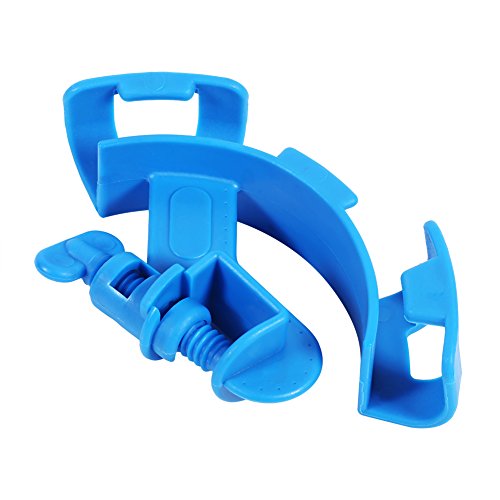 Aquarium Hose Holder | 5 - Pack Blue Plastic Clips for 12 / 16mm Pipes | Secure Mount for Fish Tank Maintenance/Water Changing | Fits 12.5mm Glass