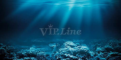 Seabed Coral Aquarium Background Poster PVC Fish Tank Decorations Landscape (72" x 28"/ 183 x 71cm) - size: 72" x 28"/ 183 x 71cm
