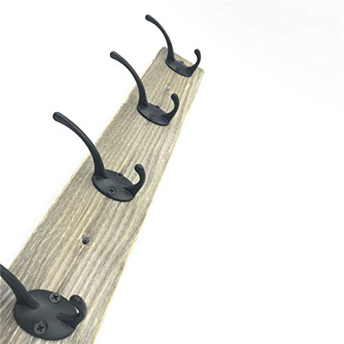 Wall Mounted Coat Rack, Wooden Entryway Vintage Rustic Coat Rack - size: Alloy 4-Hook