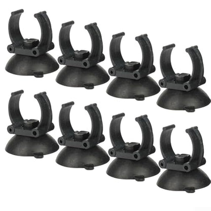 4/8 Pcs Aquarium Heater Suction Cups Clips 35mm Replacement Fish Tank Thermostat Holders Heaters for Bars Black Resin Clamps Fit 2.5cm Tubes(8pcs) - size: 8pcs