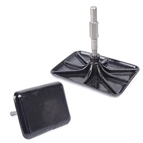 Heavy Duty Tamper Tool, 12.2" x 8.26" Handle Steel Tamper Machine, Detachable Garden Sand Stone Dirt Ground Tamper for Leveling Smoothing Surfaces, Gravel, Asphalt, Driveway