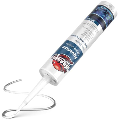Kraken Bond Aquarium Silicone Sealant Clear - (1x10.1 fl. oz.) 100% Waterproof Aquarium Safe Silicone, Non-Toxic Fish Tank Safe Sealant, Fast Curing and Strong Adhesion, 1 Pack - color: Clear, size: 1 Pack