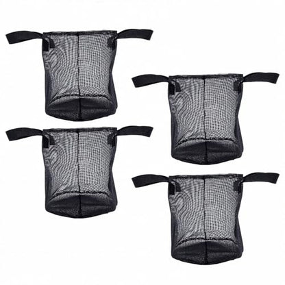 4PCS Aquatic Plant Pots, Reusable PVC Pond Planting Bags with Sturdy Handles, Aquatic Plant Baskets, Grow Bags for Island Live Aquarium Flowers, Convenient to Storage (Round) - size: Round