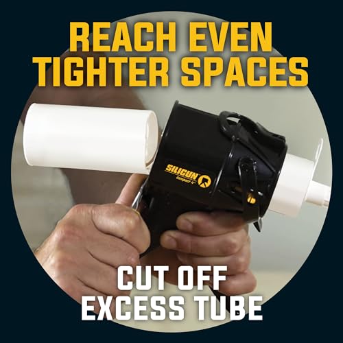 SILIGUN™ Compact Caulking Gun - No Drip Caulk Gun - Patented Design - Lightweight ABS Frame - Works with All 10 oz Tubes (SILIGUN Nozzle Kit) - color: Siligun Nozzle Kit