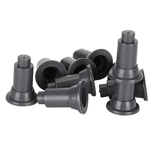 Generic 100Pcs Aquarium Isolation Board Support Feet, Adjustable Height PVC Fish Tank Divider Stands, Food Grade Safety Material Stands, Ideal for Easy Cleaning & Stability in Fish Tanks (Black) - color: Black