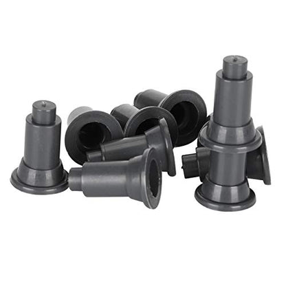 Generic 100Pcs Aquarium Isolation Board Support Feet, Adjustable Height PVC Fish Tank Divider Stands, Food Grade Safety Material Stands, Ideal for Easy Cleaning & Stability in Fish Tanks (Black) - color: Black