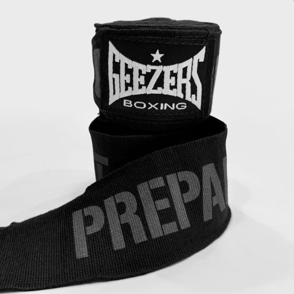 Geezers Prepare to Fight Hand Wraps - color: Black, size: 5m
