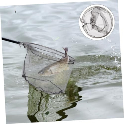PRETYZOOM 4pcs Foldable Fishing Landing Net Heads 40cm Stainless Steel Frame Replacement Mesh Bags for Freshwater and Saltwater Trout Fishing