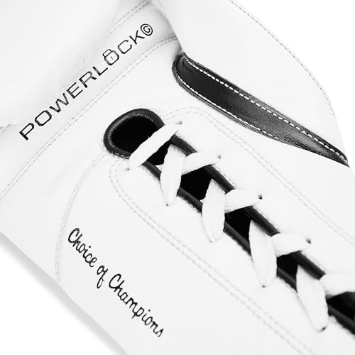 Everlast Powerlock OG Pro Boxing Gloves - color: White/White/Black, size: 10oz