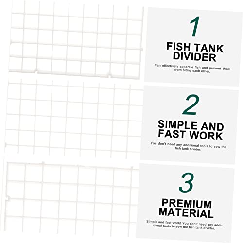 Mikikit 6Pcs Fish Tank Divider Isolation Board Compartment for Aquarium Durable Pe Board for Fish Separation and Breeding