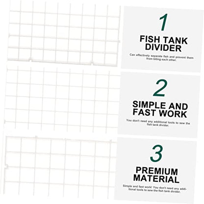 Mikikit 6Pcs Fish Tank Divider Isolation Board Compartment for Aquarium Durable Pe Board for Fish Separation and Breeding