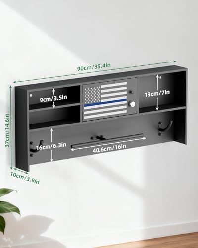 Police Gear Rack,Wall Mounted Lock Safe Police Tactical Vest Hanger