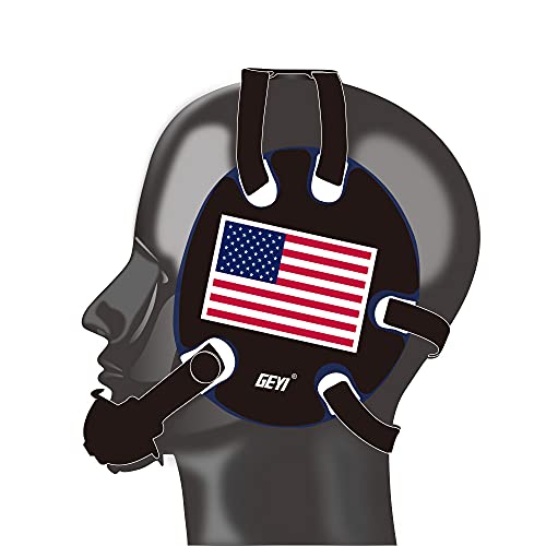 Wrestling Headgear with Flag Wraps (Navy, Adult) - color: Navy, size: Adult