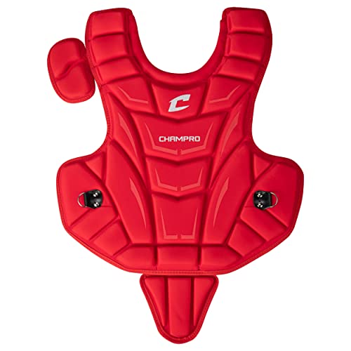 Champro Optimus MVP Chest Protector - color: Scarlet, size: 15"