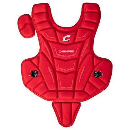 Champro Optimus MVP Chest Protector - color: Scarlet, size: 12"