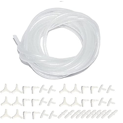 AQUANEAT Aquarium 25 Feet Standard 3/16" Airline Tubing Bundle with 40pcs Airline Tubing Connectors