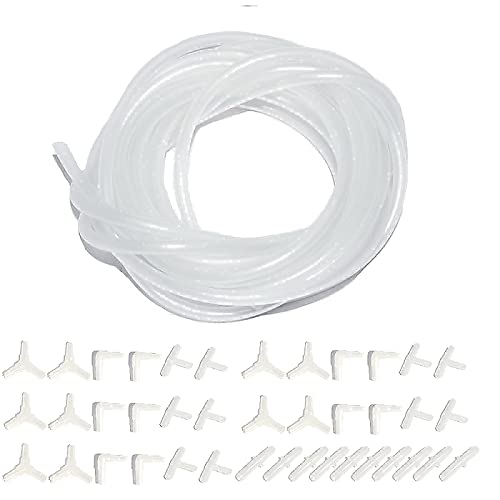 AQUANEAT Aquarium 25 Feet Standard 3/16" Airline Tubing Bundle with 40pcs Airline Tubing Connectors