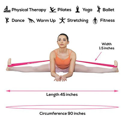 Ballet Stretch Bands for Flexibility, Strength and Dance Training - color: Pink
