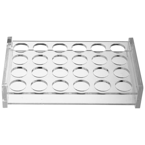 PRETYZOOM Acrylic Test Tube Holder Stand Slots Lab Tube Rack Holder for Chemistry