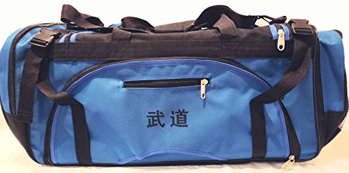 Martial Arts Bag with Mesh, Boxing MMA Deluxe Equipment Bag, TKD Bag, Karate Bag Red or Blue 13" x 27" x 14"