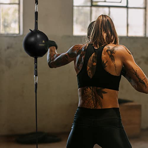 Meister SpeedKills Double-End Leather Speed Bag w/Bungees & Lightweight Latex Bladder - style: Small (5.0")