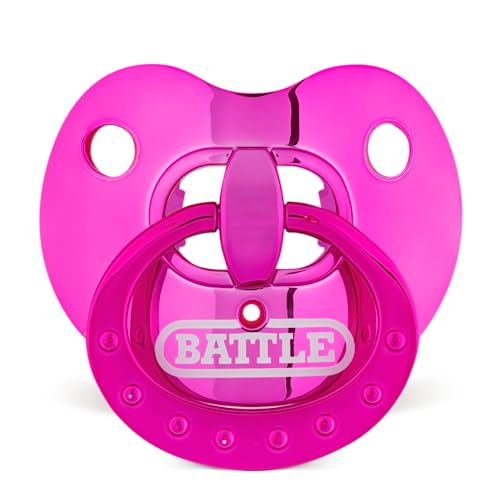 Battle Binky Oxygen Football Mouthguard | Maximum protection for safe secure fit, Built-in airflow channels, No boiling required, Advanced composite material - color: Chrome Pink