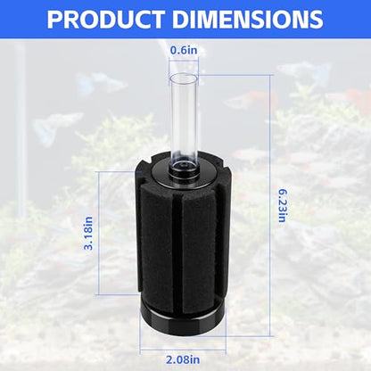3 Pack Bio Sponge Filter for Aquarium – Up to 20 Gallons, Ideal for Betta, Fry, Shrimp & Small Fish