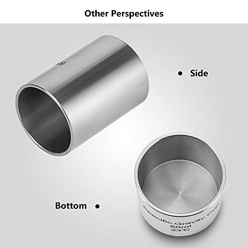 CGOLDENWALL Density Specific Gravity Cups 50cc/ml 100cc/ml Stainless steel