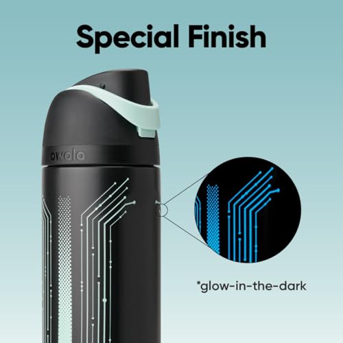 Owala Tron FreeSip Stainless Steel Water Bottle 24 oz Black - color: Tron, size: 24 Ounces