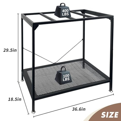 TONGMO 40 Gallon Fish Tank Stand, 2 Stands Metal Aquarium Stand, Aquarium Turtle Tank (40 Gallon-Black)