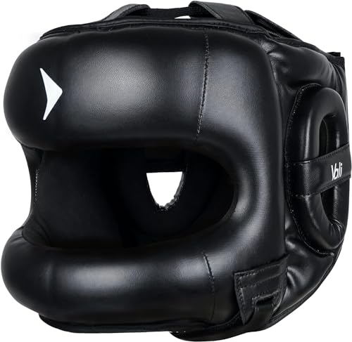 Nista Face Saver Nose Bar Headgear for Boxing & MMA Training - color: Black, size: Small-Medium