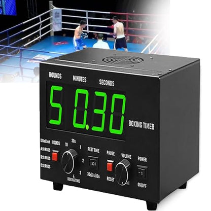 Interval Timer for Boxing and Gym Training with Adjustable Rest Time and Loop Reps, Multifunctional Stopwatch - color: Green