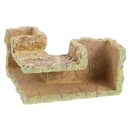 COLLBATH Aquarium Corner Cave Fish Tunnel Shelter Tube Shrimp Breeding Hideout Natural Stone Style Fish Tank Shrimp Hiding Habitat for Freshwater Tanks