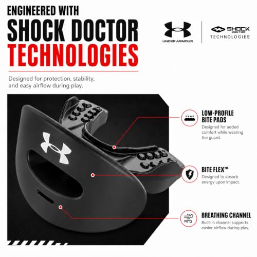 Under Armour Lip Gaurd for Football, Football Mouth Guard With Strap, Football Mouthpiece, Full Mouth Protection, Football Mouth Guard for Braces, Lip Guard Mouth Piece, Adult and Youth Mouth Guards - color: White