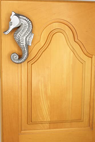| Seahorse Cabinet Knob (Left Facing, Medium) | Artist Pewter Collection | Kitchen, Bedroom, Living Room, Bathroom Cabinets and Drawers Hardware