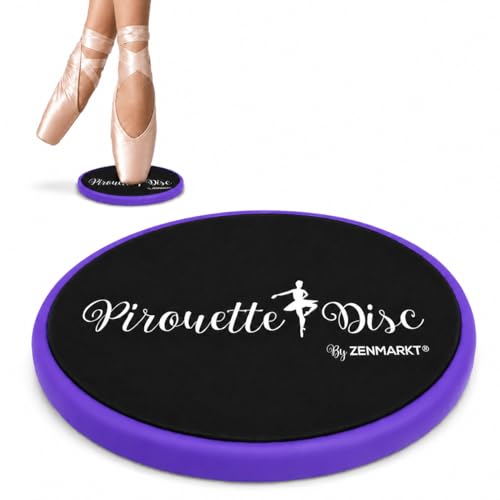 Ballet Pirouette Disc for Dancers and Turn Technique Training | Portable Training Disc to Improve Pirouettes, Releve, Balance and Control for Dance, Gymnastics and Ice Skating - color: Purple