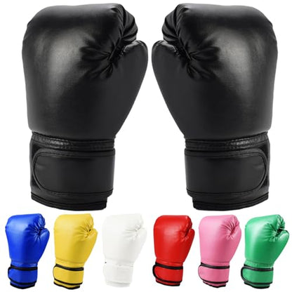 Boxing Gloves for Kids, Kids Sparring Punching Gloves for Punching Bag,Youth Training Kickboxing, Muay Thai - color: Black