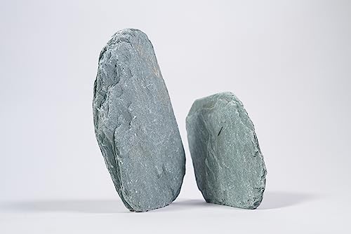 River Slate Stone Natural Rocks(18lbs, 3~9 inches,13pcs) for Aquariums, paludariums, Terrariums, Reptile, and Amphibian Enclosures Decorative of Stream's Caves and Caverns - size: 15 River Slate Stone(3-9 inches,18lbs)