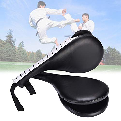 Martial Arts Training Target for Kickboxing and Karate, a Double Kick Pad with Two Striking Leaves for TKD Practice Kicking Pad Drills for Adults and Youth