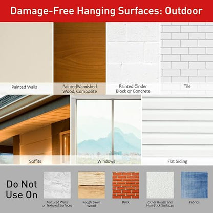 Command Outdoor Large Hooks, Bronze, Holds up to 5 lbs, 6-Hooks, 8-Strips, Damage Free Hanging Wall Hooks for Hanging Outdoor Wall Decor with Weather - style: 6 Hooks, 8 Strips
