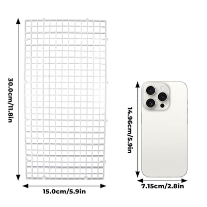 12 Pack Transparent Acrylic Tank Lid with Clips, Aquarium Lid Hood, Fish Tank Top Cover, Breeder Tank Lid, Acrylic Grid Panel Fish Tank Lid, Aquarium Cover Lid