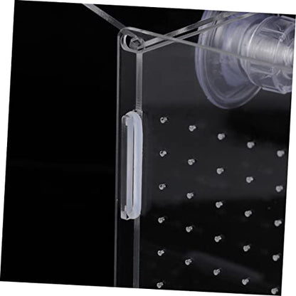 FRCOLOR Modern Fish Tank Isolation Box Clear Aquarium Breeding Box Suction Cup Ideal for Guppies and Betta